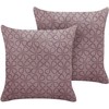 Beliani Rinkinys 2 dekoratyvinės pagalvės LARKSPUR Velvet 45 x 45 cm Rožinė Geometrinis raštas