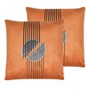 Shumee Beliani Rinkinys 2 dekoratyvinės pagalvės CEROPEGIA Velvet 45 x 45 cm Oranžinė Geometrinis raštas
