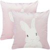 Beliani Rinkinys 2 dekoratyvinės pagalvės IBERIS Velvet 45 x 45 cm Rožinė