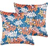 Beliani 2 veliūrinės dekoratyvinės pagalvės 45 x 45 cm įvairiaspalvės SUMAC