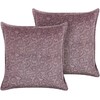 Beliani Rinkinys 2 dekoratyvinės pagalvės KALMIA Velvet 45 x 45 cm Rožinė gėlių raštas