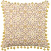 Beliani Lumarko medvilninė dekoratyvinė pagalvė su gėlių raštu 45 x 45 cm geltona LYCROIS!