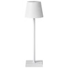 Beliani Bezprzewodowa lampa stołowa LED BACEIRO Ze ściemniaczem Metal Baltas