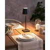 Beliani Bezprzewodowa lampa stołowa LED BACEIRO Ze ściemniaczem Metal Juodas