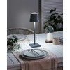 Beliani Bezprzewodowa lampa stołowa LED VALIRA Metal Tamsiai pilka