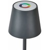 Beliani Bezprzewodowa lampa stołowa LED VALIRA Metal Tamsiai pilka