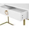 Beliani Konsolė WESTPORT balta/auksinė 115 cm 50 cm su stalčiais