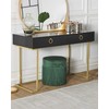 Beliani Konsolė WESTPORT juoda/auksinė 115 cm 50 cm su stalčiais