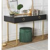 Beliani Konsolė WESTPORT juoda/auksinė 115 cm 50 cm su stalčiais
