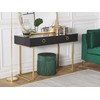 Beliani Konsolė WESTPORT juoda/auksinė 115 cm 50 cm su stalčiais