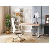 Beliani Biurko regulowane elektrycznie KENLY Ruda/ balta 120 cm 60 cm Z portem USB