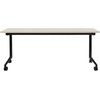 Beliani Sulankstomas rašomasis stalas CAVI, šviesiai rudas, 180 cm x 60 cm, su ratukais