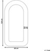 Beliani Sieninis veidrodis CERVON 60 cm 120 cm Boucle smėlio pilkos spalvos