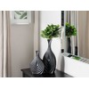 Beliani Wazon dekoracyjny ceramiczny 39 cm juoda THAPSUS!