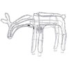 Beliani LED sodo puošmena KRISTNES Moving Deer 53 cm Baltas