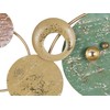 Beliani Sieninis dekoras HELIUM Metal 45 cm auksinis