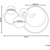 Beliani Sieninis dekoras HELIUM Metal 45 cm auksinis