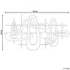 Beliani Sieninis dekoras MANGANESE Metalinis 50 cm auksinis