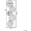 Beliani Sieninis dekoras TUNGSTEN Metalinis 90 cm Auksinis