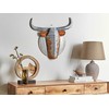 Beliani Dekoracja ścienna Byk ERBIUM Metal 41 cm Pilka