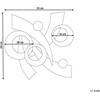 Beliani sienų apdaila FENIT Metal 54 cm Auksinis