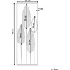 Beliani Sieninė dekoracija NIOBIUM Lapas Metalas 90 cm Sidabrinė