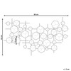Beliani Sieninė dekoracija FLEROVIUM 45 cm metalinė auksinė