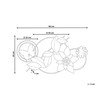 Beliani Dekoracja ścienna Kwiat THORIUM Metal Kolorowy 44 cm