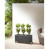 Beliani Gėlių vazonas BELLIS 82 cm juodas, technoratanas