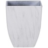 Beliani Gėlių vazonas MIRO 35 cm baltas marmuras