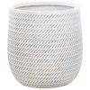 Beliani Doniczka LIVADIA 39 cm Złamana biel