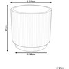 Beliani Vazonas DARIA 24 cm kreminės baltos spalvos