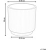 Beliani Doniczka 30 cm balta DARIA