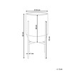 Beliani Gėlių stovas su kojelėmis HYBRIDUM metalinis 33 cm pilkas
