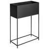 Beliani Doniczka na nóżkach TAPIEN Metal 70 cm Juodas