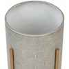 Beliani Doniczka na stojaku metalo sp. 31 x 31 x 58 cm pilka AUBRIETA
