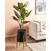 Beliani Doniczka na nóżkach SEROTINA Metal 32 cm Juodas