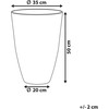 Beliani Gėlių vazonas CAMIA 35 cm smėlio spalvos