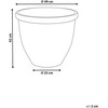 Beliani Gėlių vazonas TESALIA 49 cm pilkas