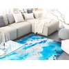 Beliani Kilimas BOZAT mėlynos spalvos 160 x 230 cm