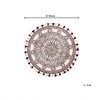 Beliani Kilimas OLTU Raudonas ø 120 cm Medvilnė