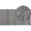 Beliani Kilimas TERMAL juodas 80 x 150 cm medvilninis