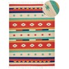 Beliani Kilimas MARGARA spalvotas 140 x 200 cm medvilninis Kilim