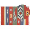 Beliani medvilninis kilim kilimas 140 x 200 cm daugiaspalvis KAMARIS