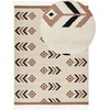 Beliani Kilimas NIAVAN smėlio spalvos 160 x 230 cm medvilninis Kilim
