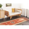 Beliani Dywan GAVAR Oranžinė 80 x 300 cm Medvilnė Kilim