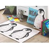 Beliani Baby rug pingvinas motif 60 x 90 cm