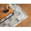 Beliani Kilim ALACAM pilkas 140 x 200 cm Natūrali oda