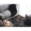 Beliani Kilim AKSEKI tamsiai rudas 140 x 200 cm iš natūralios odos