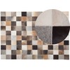 Beliani Kilim SOKE spalvotas 160 x 230 cm natūrali oda